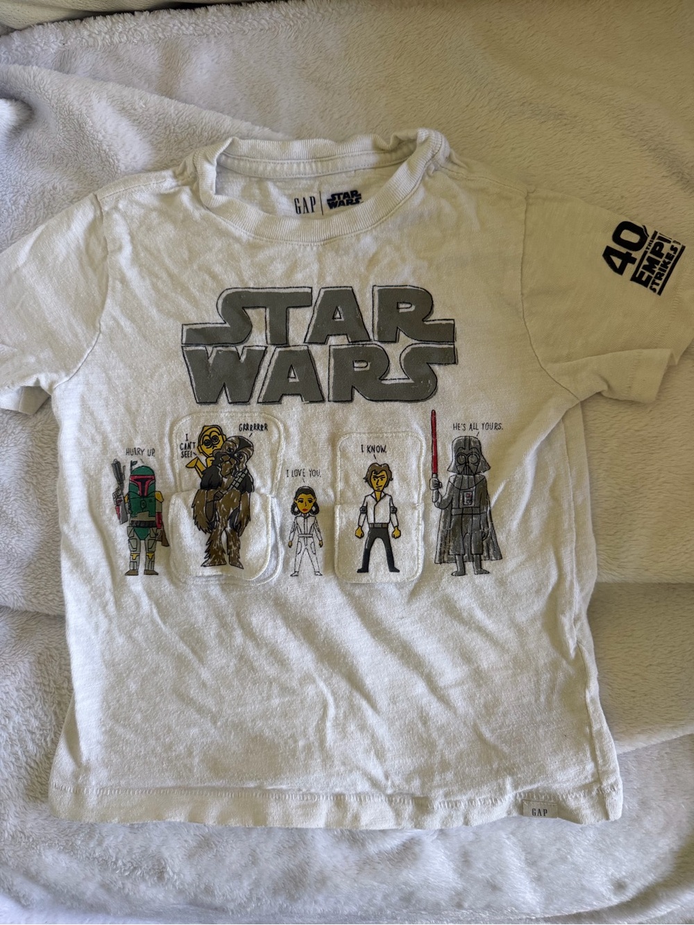 Star Wars Empire Strikes Back 40th Anniversary Toddler Shirt boys 3th